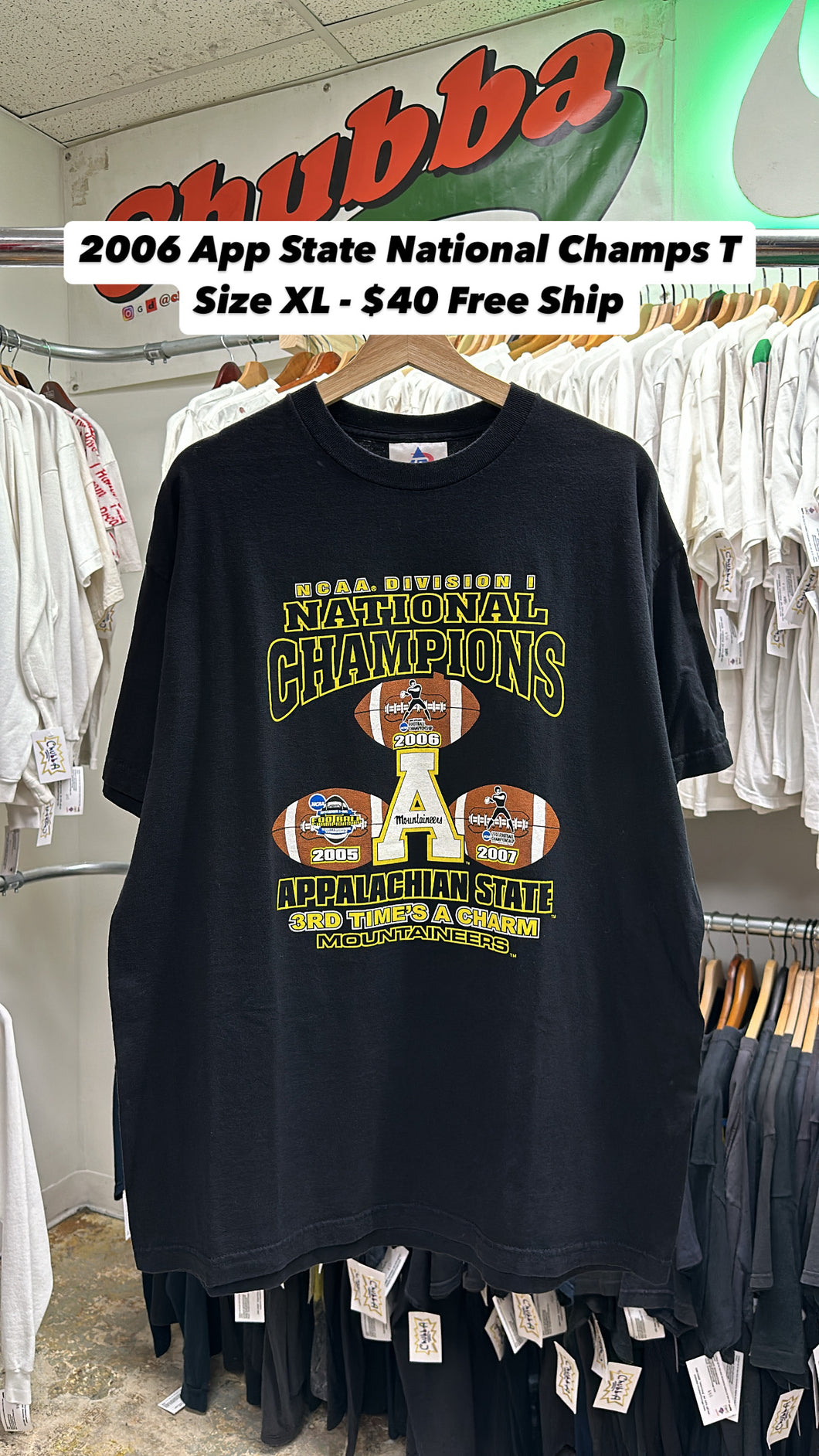 Vintage App State Football T Shirt