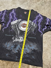 Load image into Gallery viewer, Vintage Harley Davidson Lightning AOP Tee (XL)
