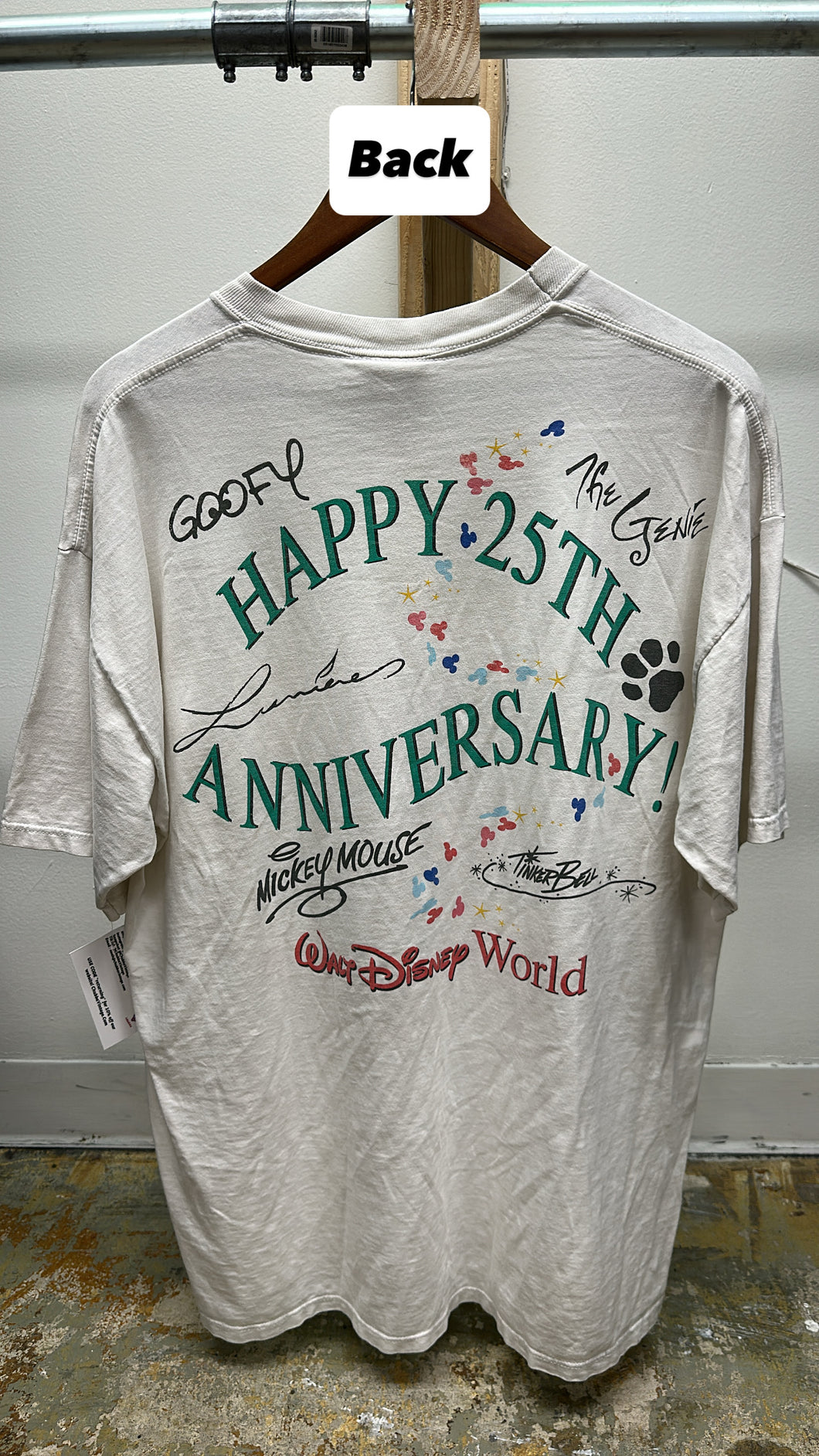 Vintage 25th Disney World Anniversary T-Shirt (XL)