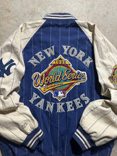 Load image into Gallery viewer, Vintage 1996 New York Yankees Pinstriped Reversible Mirage Jacket (Large)
