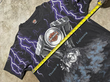 Load image into Gallery viewer, Vintage Harley Davidson Lightning AOP Tee (XL)
