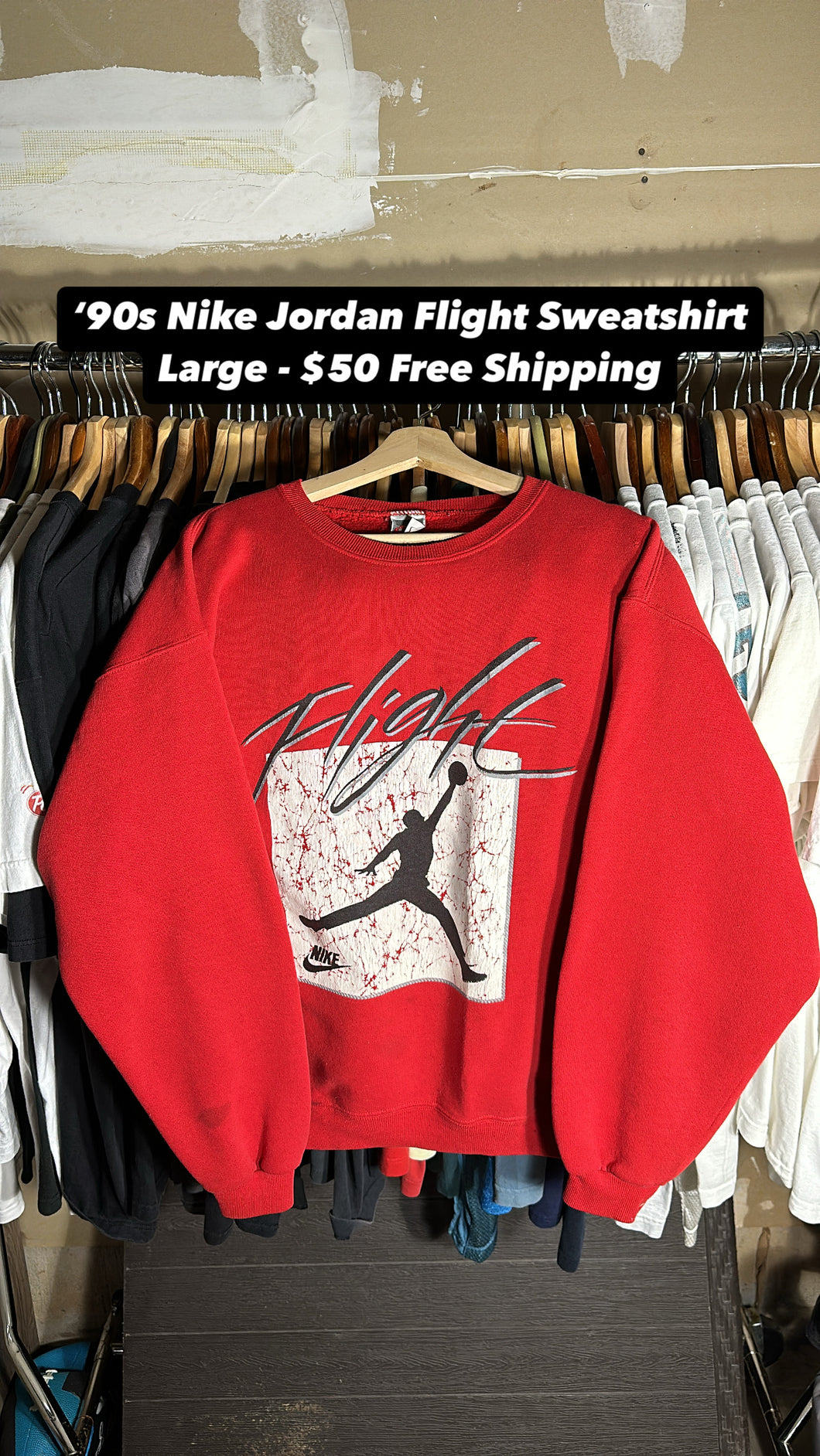 Vintage Nike Jordan Flight Sweatshirt (Large)