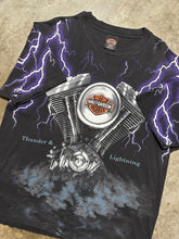 Load image into Gallery viewer, Vintage Harley Davidson Lightning AOP Tee (XL)
