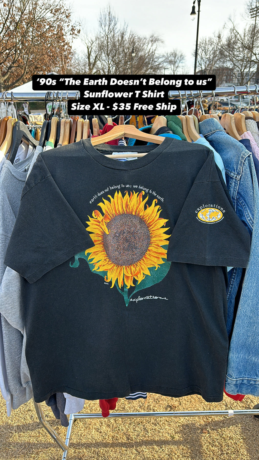 Vintage Sunflower T Shirt