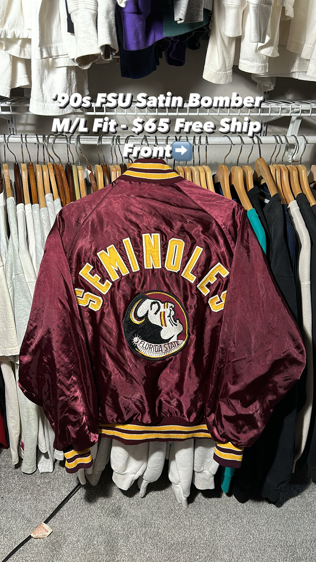 Vintage FSU Satin Jacket