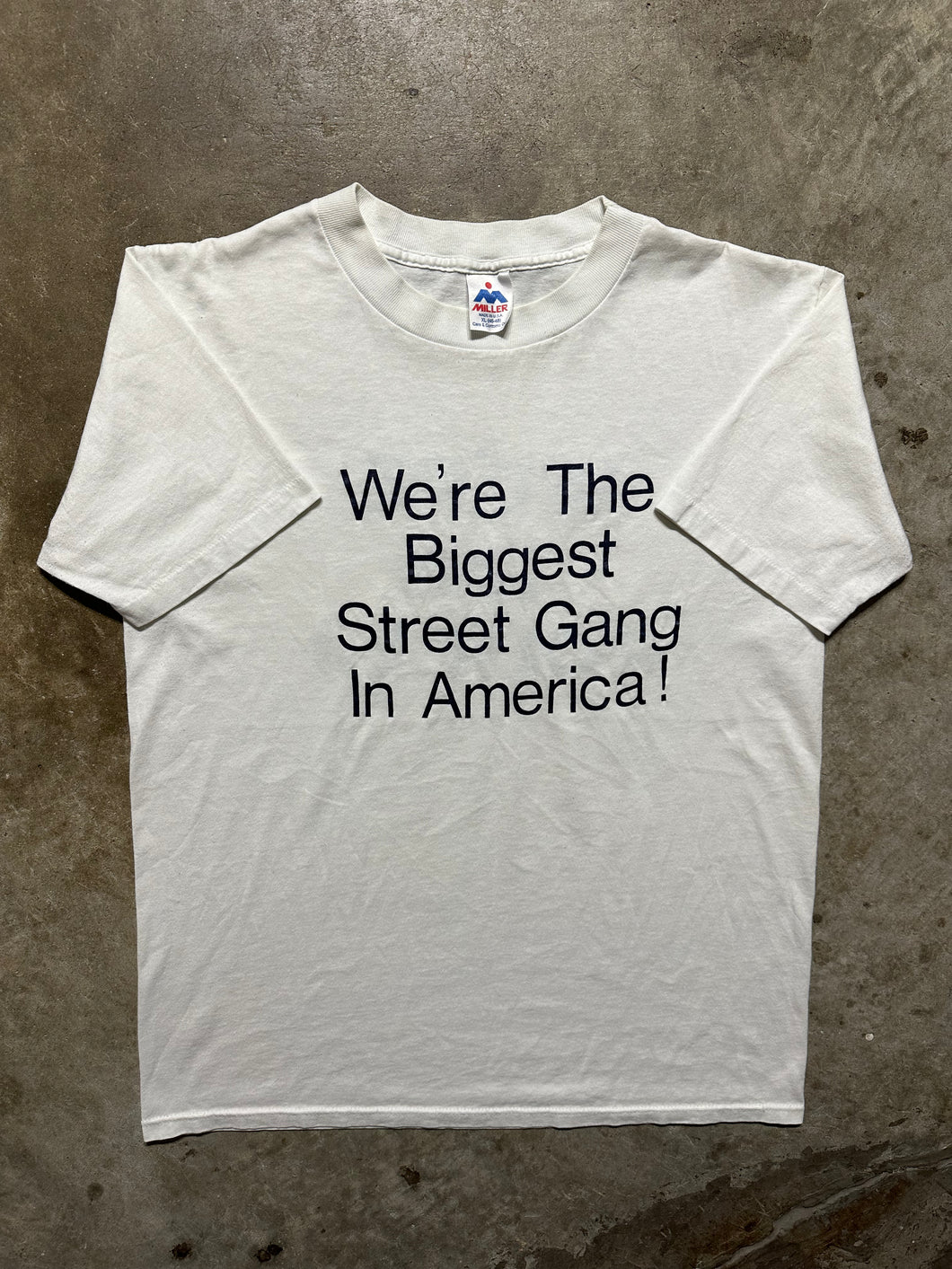 Vintage Biggest Street Gang in America Police Wordplay Tee (M/L)