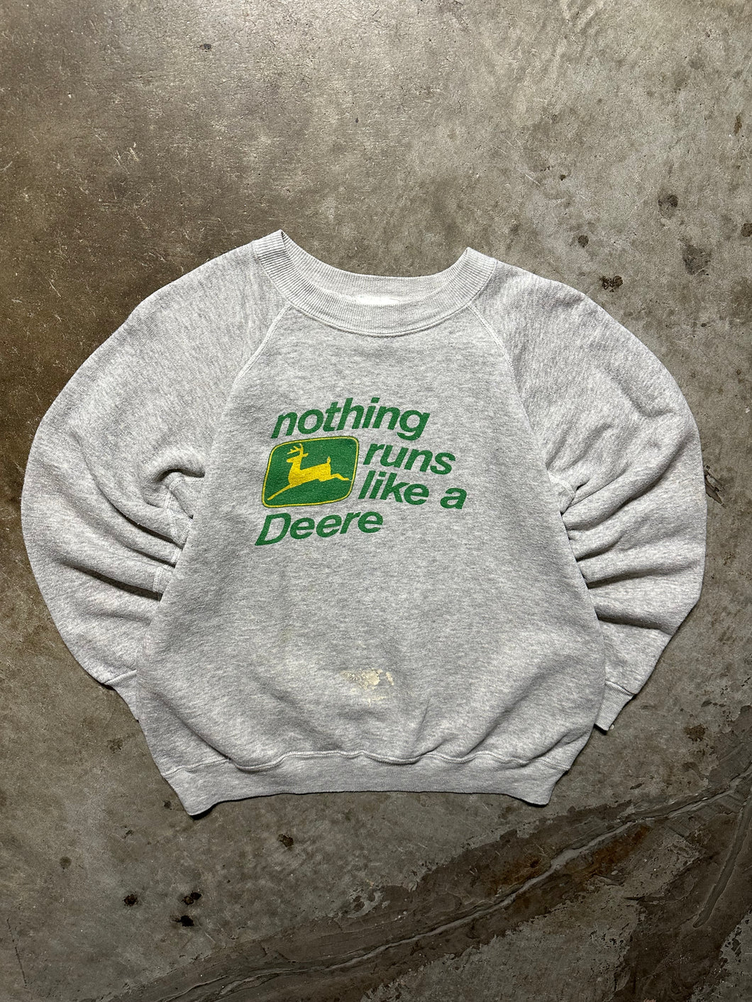 Vintage 80s Nothing Runs Like a John Deere Sweatshirt (Small)