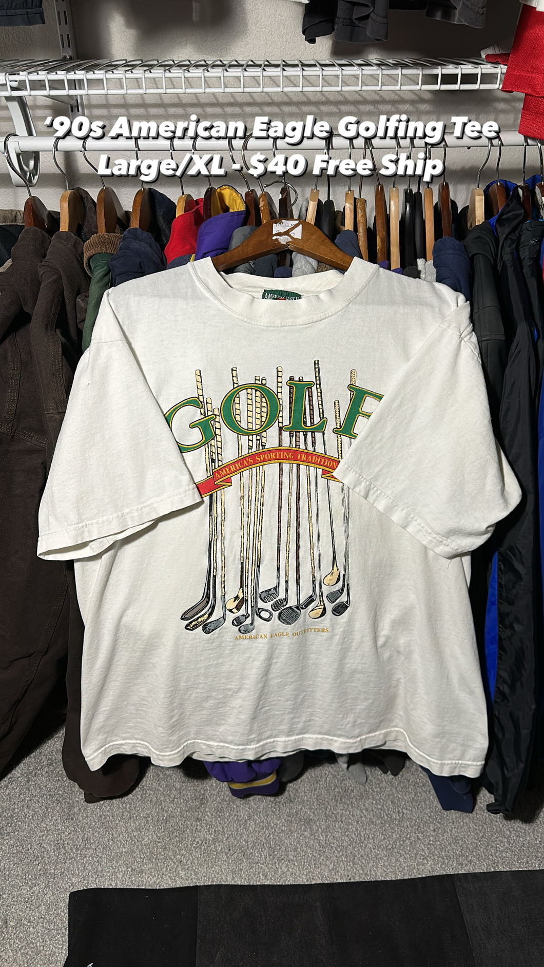 Vintage American Eagle Golf Tee