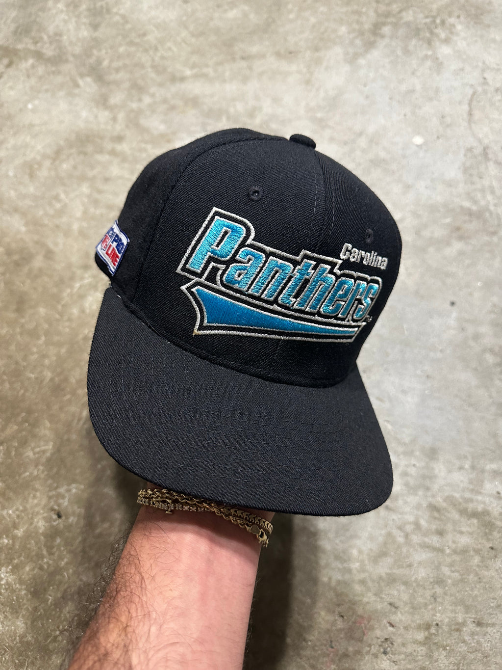 vintage carolina panthers sports specialties pro line snap back hat |