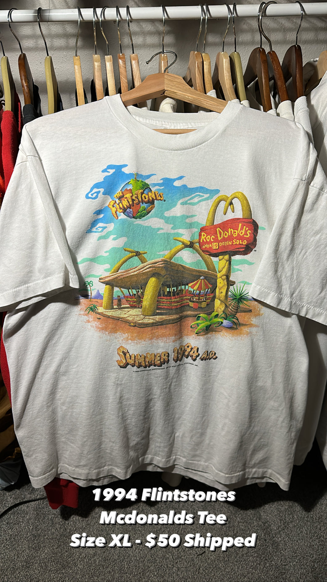 Vintage 1994 McDonald’s Flintstones Tee