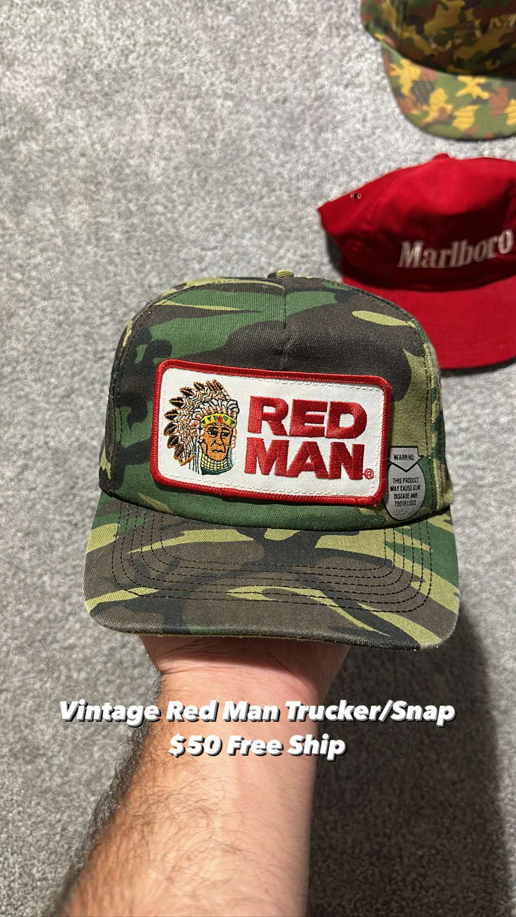 Vintage Red Man Hat