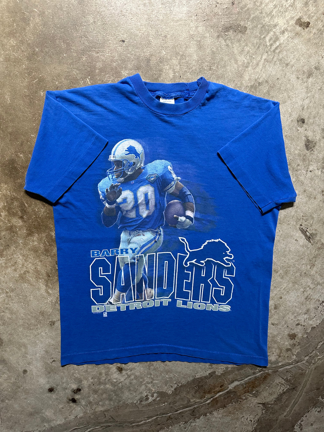 Vintage Detroit Lions Barry Sanders 1995 Player Tee (Large)