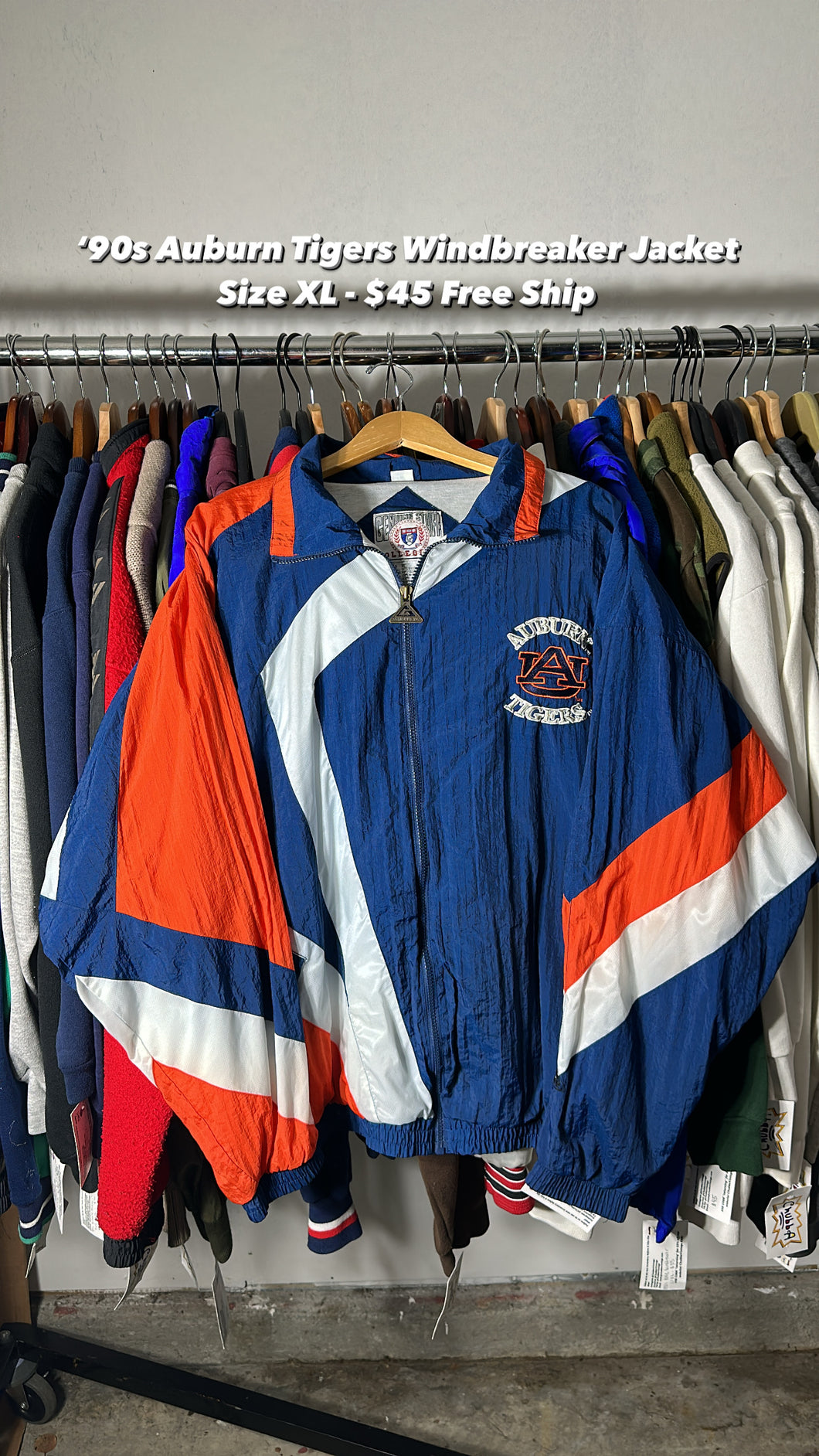 Vintage Auburn University Windbreaker Jacket