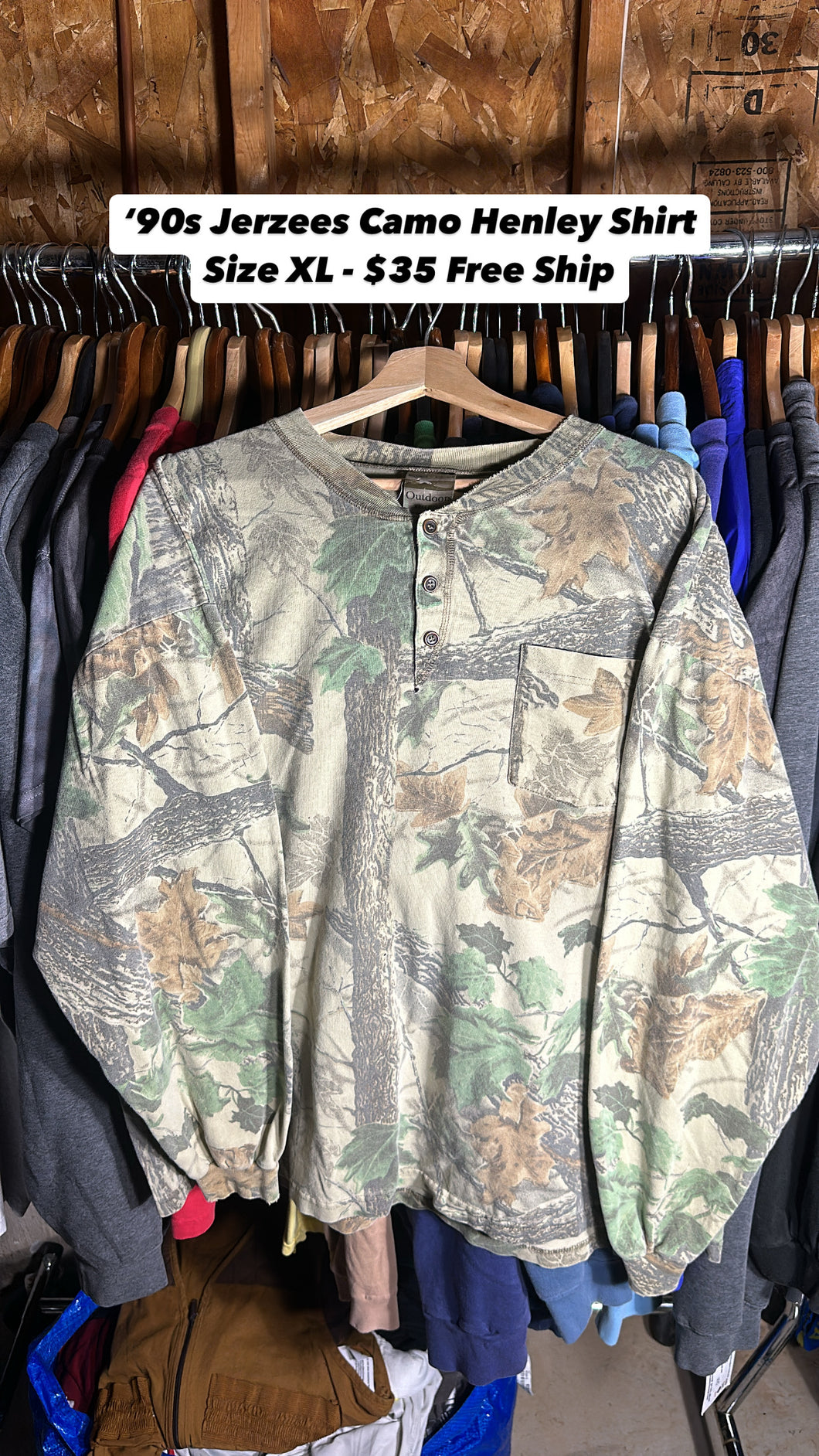 Vintage Camo Henley