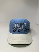 Load image into Gallery viewer, Vintage UNC North Carolina Tar Heels Bubble Script 1990s SnapBack Hat
