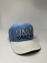 Load image into Gallery viewer, Vintage UNC North Carolina Tar Heels Bubble Script 1990s SnapBack Hat
