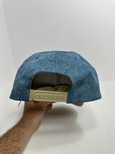 Load image into Gallery viewer, Vintage Black Cat Fireworks 90s Two Tone Denim SnapBack Hat
