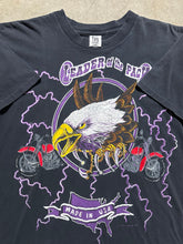 Load image into Gallery viewer, Vintage Leaders of the Pack ‘90s Lightning AOP T Shirt (M/L)
