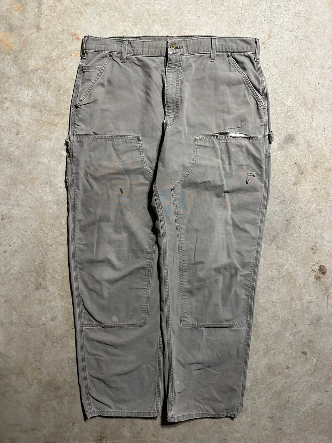 Vintage Gray Carhartt Double Knees (36x32)