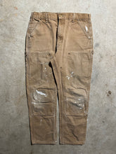 Load image into Gallery viewer, Vintage Tan Carhartt Painted Double Knee Carpenter Pants (33x30.5)
