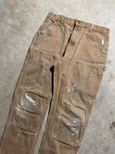 Load image into Gallery viewer, Vintage Tan Carhartt Painted Double Knee Carpenter Pants (33x30.5)
