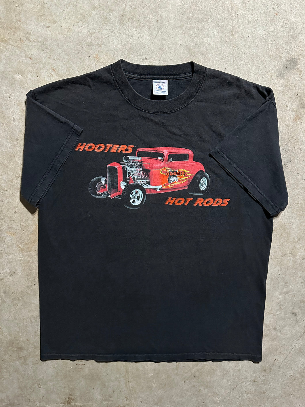 Vintage Hooters Hot Rod Black ‘90s T Shirt