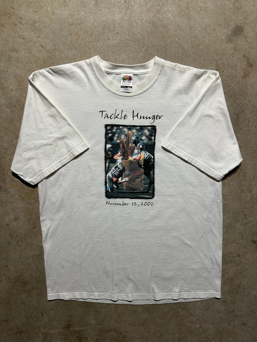 Vintage Carolina Panthers Tackle Hunger 2002 T-Shirt (XL)