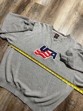 Load image into Gallery viewer, Vintage Team USA Hockey Nike Center Swoosh Gray Sweatshirt (L/XL)

