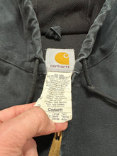 Load image into Gallery viewer, Vintage Carhartt Black Canvas Hooded Workwear Jacket (Large)
