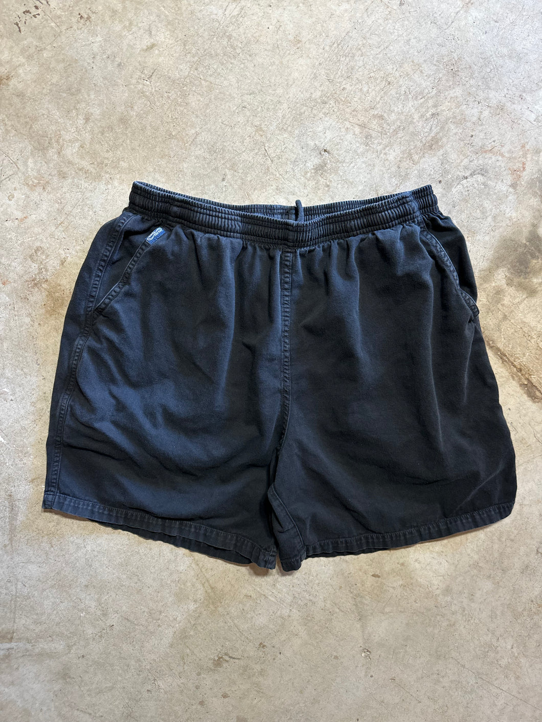 Vintage CrazyShirt Hawaii Black Cotton Lounge Shorts (Large/XL)