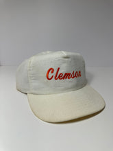 Load image into Gallery viewer, Vintage Clemson Tigers 90s Corduroy Script Snapback Hat
