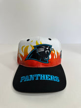 Load image into Gallery viewer, Vintage Carolina Panthers On Fire 1990s Snapback Hat
