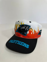Load image into Gallery viewer, Vintage Carolina Panthers On Fire 1990s Snapback Hat
