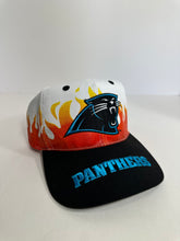Load image into Gallery viewer, Vintage Carolina Panthers On Fire 1990s Snapback Hat
