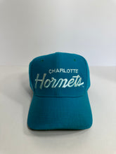 Load image into Gallery viewer, Vintage Charlotte Hornets Script 100% Wool 1980s Snapback Hat
