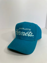 Load image into Gallery viewer, Vintage Charlotte Hornets Script 100% Wool 1980s Snapback Hat
