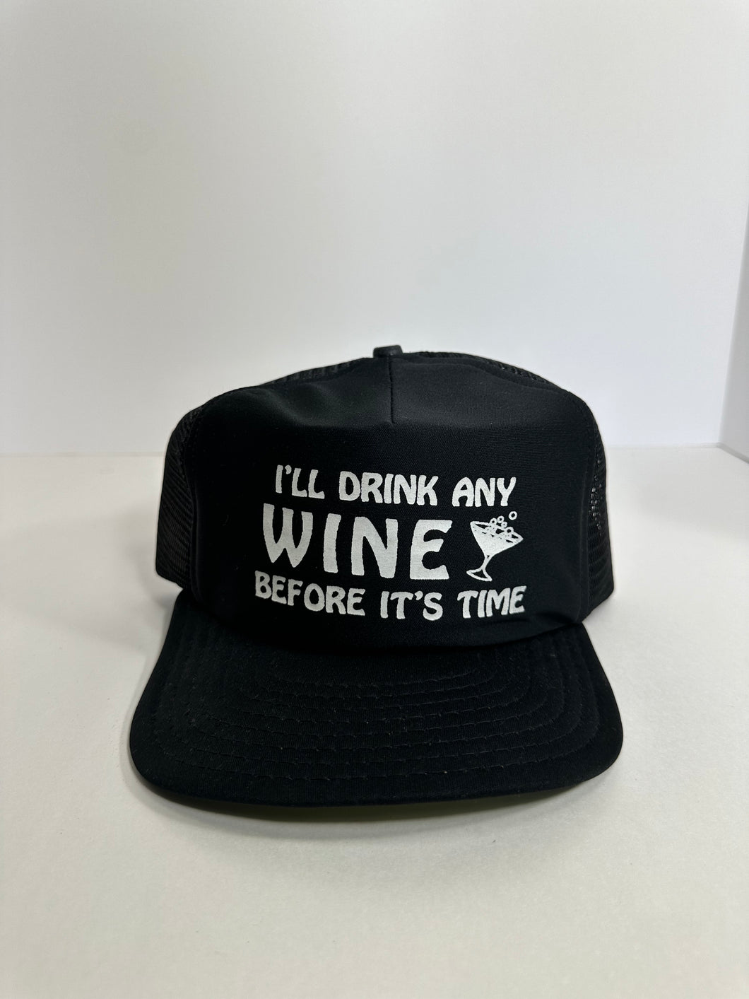 Vintage Ill Drink Any Wine Before its Time 1980s Snapback Hat