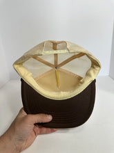 Load image into Gallery viewer, Vintage Deer Hunting Brown Creme Two Tone 1980s Trucker Hat
