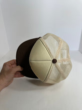 Load image into Gallery viewer, Vintage Deer Hunting Brown Creme Two Tone 1980s Trucker Hat
