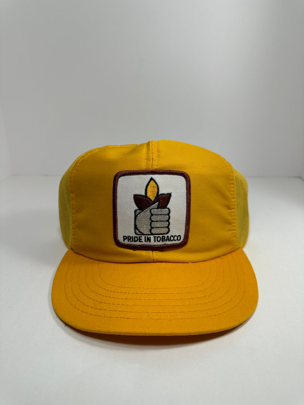 Vintage Pride In Tobacco Yellow 1980s USA Made Snapback