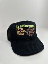 Load image into Gallery viewer, Vintage How you Wiggle your Worm Fishing 1990s Trucker Hat
