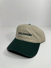 Load image into Gallery viewer, Salomon 6 Panel Two Tone Green Strapback Hat
