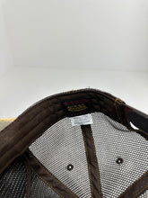 Load image into Gallery viewer, Y2K Von Dutch Creme Brown Suede Felt Two Tone Trucker Hat
