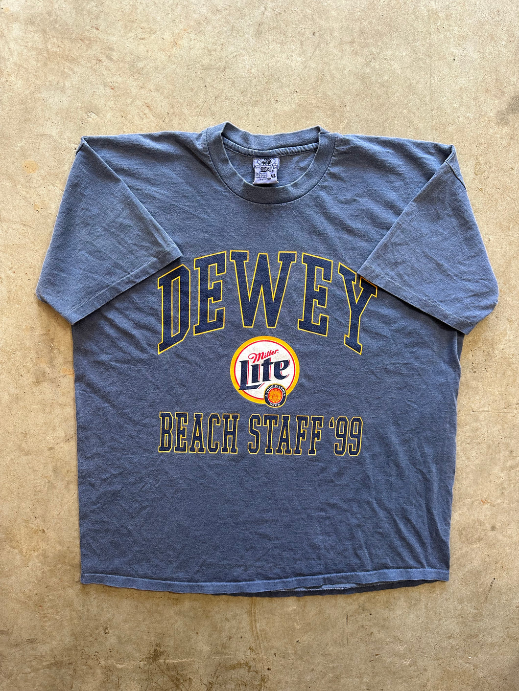 Vintage Miller Lite Lifeguard Dewey Beach 1999 Staff Tee (XL)