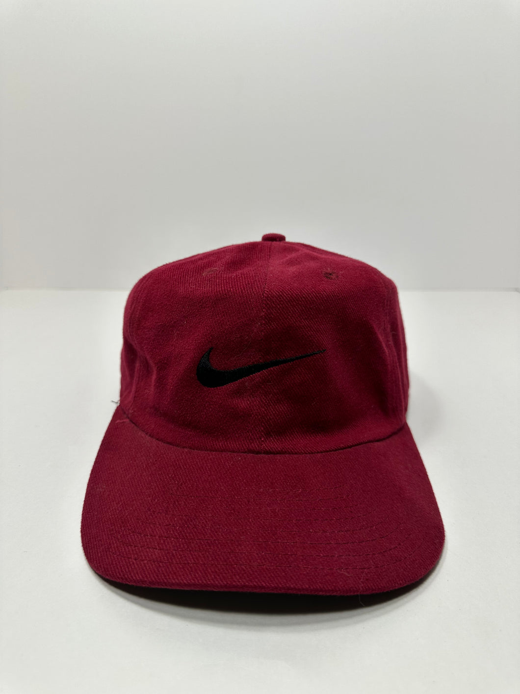 Vintage Nike Essential Swoosh Red 1990s Snapback Hat