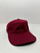 Load image into Gallery viewer, Vintage Nike Essential Swoosh Red 1990s Snapback Hat
