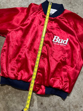 Load image into Gallery viewer, Vintage Budweiser Satin Bomber Jacket (Large)
