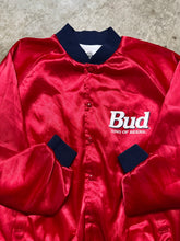 Load image into Gallery viewer, Vintage Budweiser Satin Bomber Jacket (Large)
