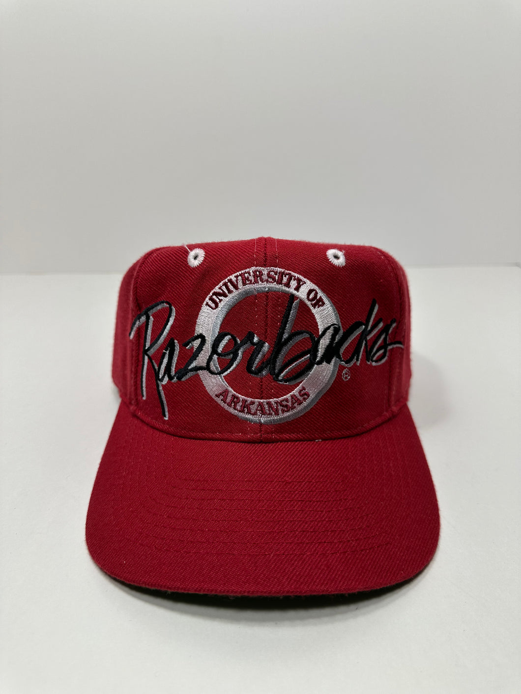 Vintage Arkansas Razorbacks Circle Script The Game 1990s Snapback Hat