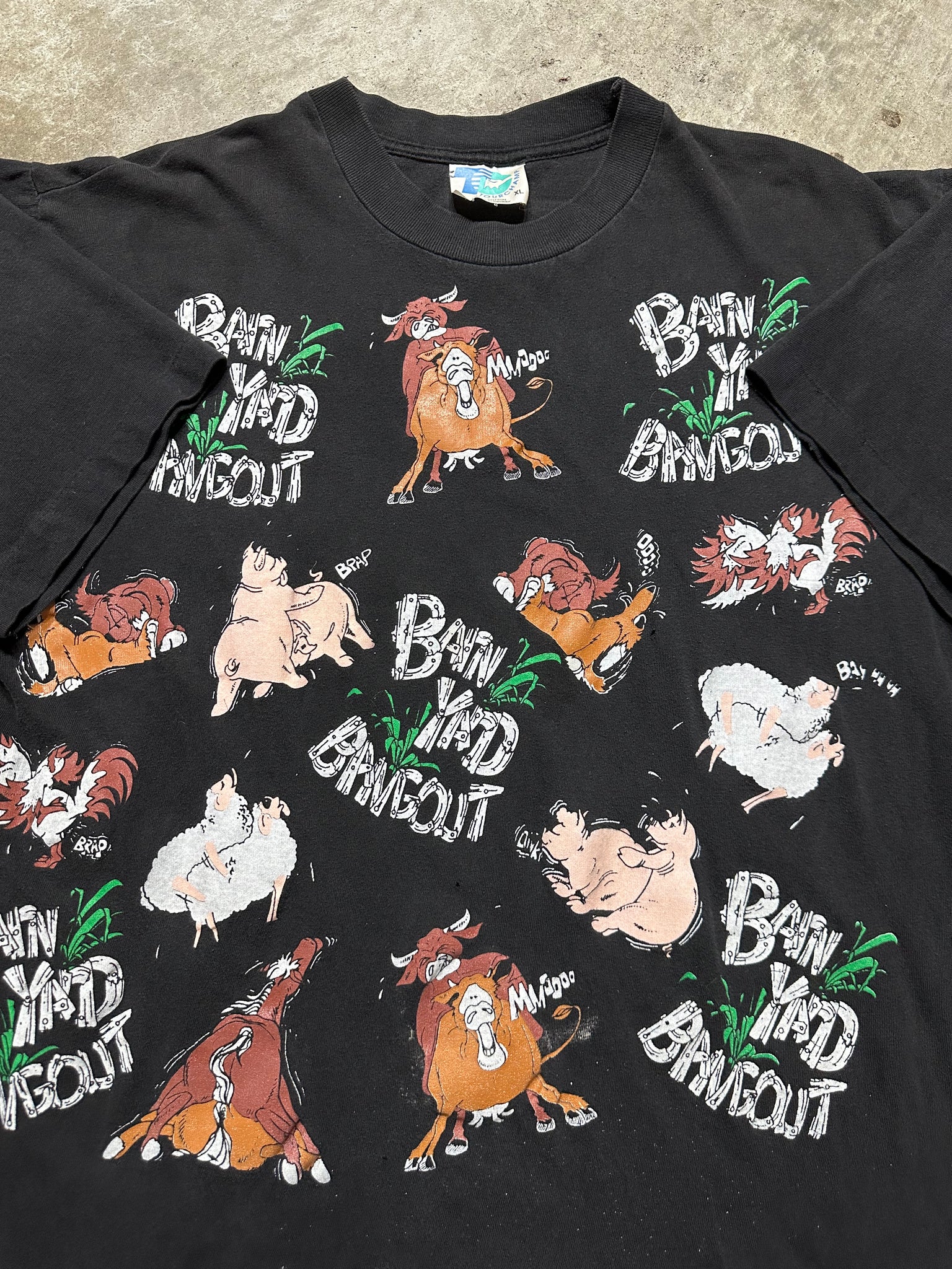 Vintage Barnyard Bangout Farm Animals Sex Parody Tee (Large) – Chubba  Vintage